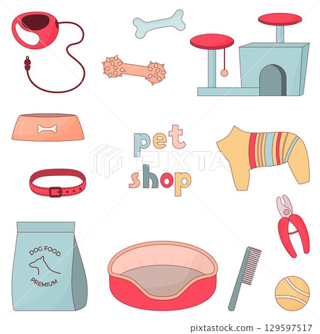 pet shop elements set 129597517