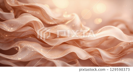 Fluid Mocha Mousse and Soft Blush Pink with Light Copper Lining A soft and gentle abstract background featuring fluid mocha 129598373