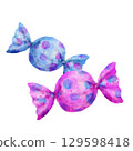 Hand-drawn cute candy 129598418