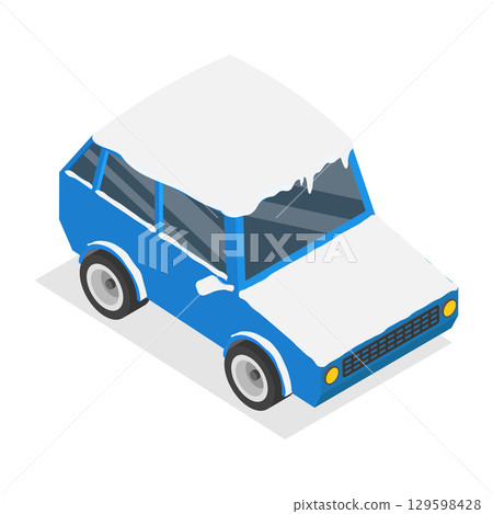 3D Isometric Flat Vector Illustration of Winter Collection, Cold Season Elements. Item 1 3D Isometric Flat Vector Illustration of Winter Collection, Cold Season Elements. Item 1 129598428