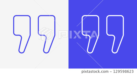 Brackets, commas, and decorative icon set Brackets, commas, and decorative icon set 129598623