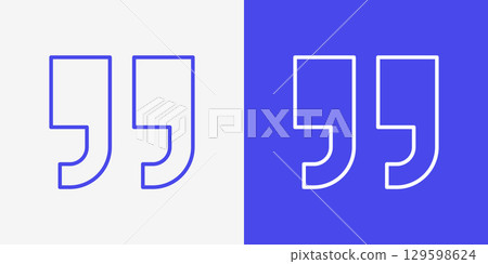 Brackets, commas, and decorative icon set Brackets, commas, and decorative icon set 129598624