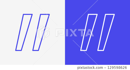 Brackets, commas, and decorative icon set Brackets, commas, and decorative icon set 129598626