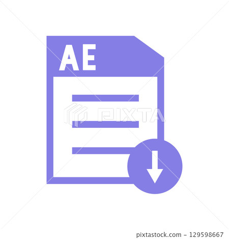 Set of image files, documents and software icons 129598667