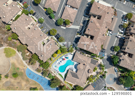 Aerial view of Del Mar Neighborhood, San Diego County Aerial view of Del Mar Neighborhood, San Diego County 129598801