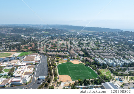 Aerial view of Del Mar Neighborhood, San Diego County Aerial view of Del Mar Neighborhood, San Diego County 129598802