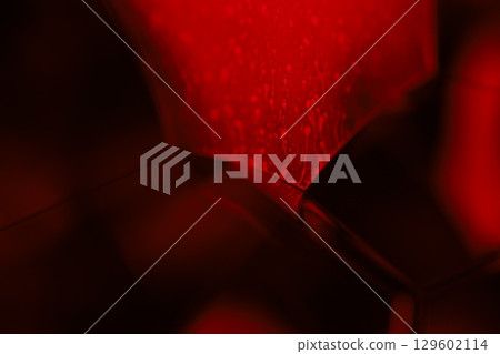 Red reflections of liquid in macro, red liquid surface, bubbles in macro, connection of bubbles in macro, cell from liquid, horror background, glossy surface panels Red reflections of liquid in macro, red liquid surface, bubbles in macro, connection of bubbles in macro, cell from liquid, horror background, glossy surface panels 129602114