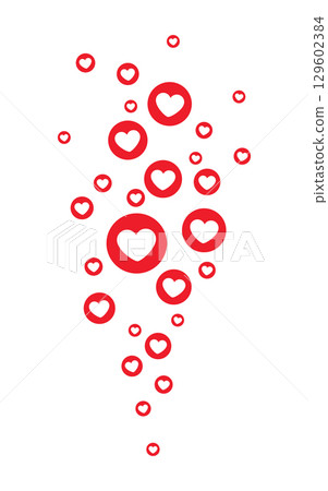 Social Media Like Icons with Red Hearts. Floating Reaction Symbols for Online Engagement, Feedback, and Digital Interaction. Minimal Vector Illustration for Apps, Networks, and Websites. Social Media Like Icons with Red Hearts. Floating Reaction Symbols for Online Engagement, Feedback, and Digital Interaction. Minimal Vector Illustration for Apps, Networks, and Websites. 129602384