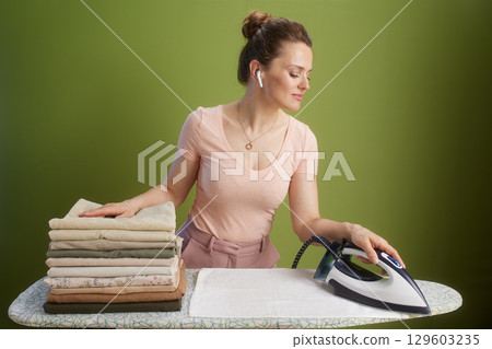 Focused ironing: Calm routine at home Focused ironing: Calm routine at home 129603235