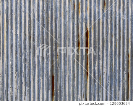Rusty old tin exterior wall Rusty old tin exterior wall 129603654