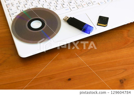 Recording media backup business items copy space 3:2 129604784