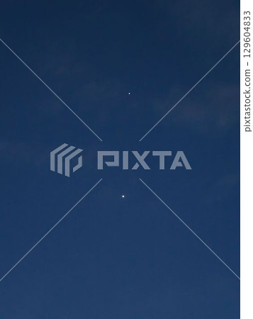 黎明前,木星和金星在東方天空相互靠近 黎明前,木星和金星在東方天空相互靠近 129604833