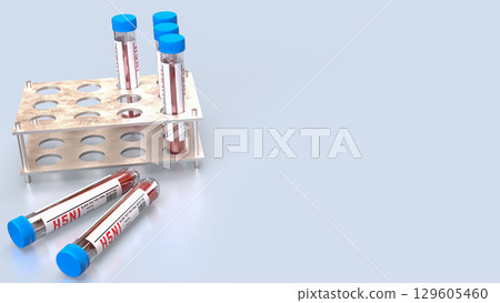 The Blood Tube for avian influenza or bird flu concept 3d Rendering. 129605460