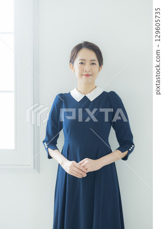 Portrait of a middle-aged woman 129605735