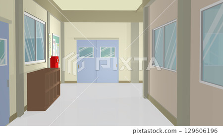 Illustrations (videos available) perfect for animations of school corridors and staircases Illustrations (videos available) perfect for animations of school corridors and staircases 129606196