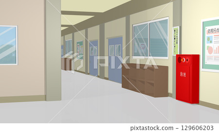 Illustrations (videos available) perfect for animations of school corridors and staircases Illustrations (videos available) perfect for animations of school corridors and staircases 129606203