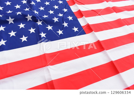 american wave flag texture background, USA american wave flag texture background, USA 129606334