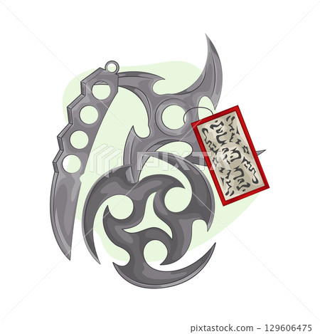 Illustration of Shuriken Illustration of Shuriken 129606475