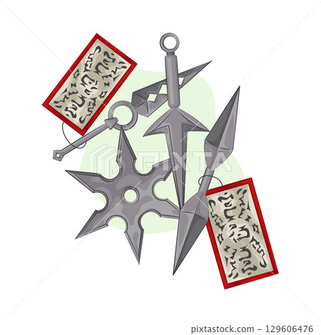 Illustration of Shuriken Illustration of Shuriken 129606476