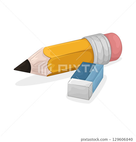 Illustration of Pencil And Eraser 129606840
