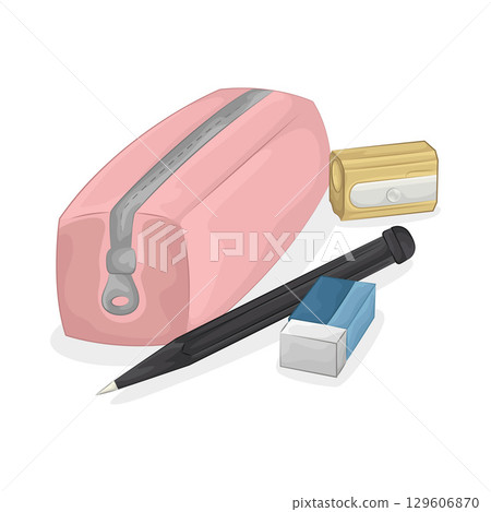 Illustration of Pencil And Eraser 129606870