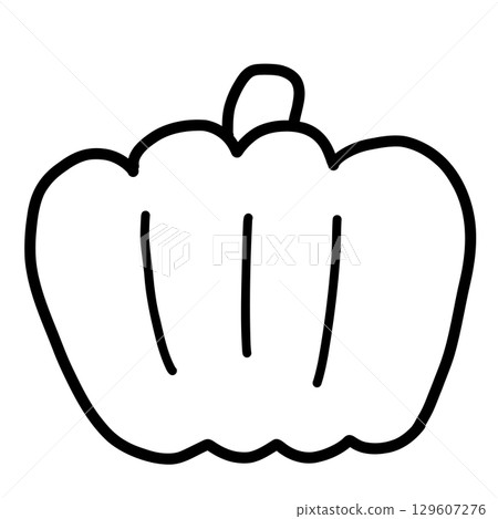 Hand-drawn cute pumpkin illustration Hand-drawn cute pumpkin illustration 129607276