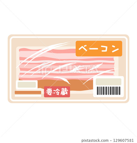一包厚切培根超市插圖 129607581