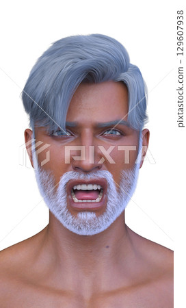 男人的臉部特寫 男人的臉部特寫 129607938