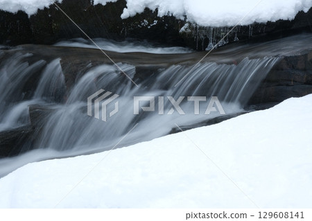 Ruri Valley in winter with snow Ruri Valley in winter with snow 129608141