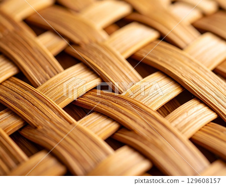 Close-up of wicker wicker basket 5 Close-up of wicker wicker basket 5 129608157