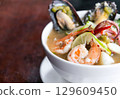 Tom Yum with mixed seafood, Thailand Symbolic Food 129609450