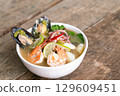 Tom Yum with mixed seafood, Thai Food 129609451