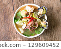 Tom Yum with seafood, Thai Food 129609452