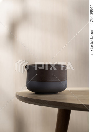 Ceramic Chawan cup for traditional Japanese Matcha tea. Ceramic Chawan cup for traditional Japanese Matcha tea. 129609944