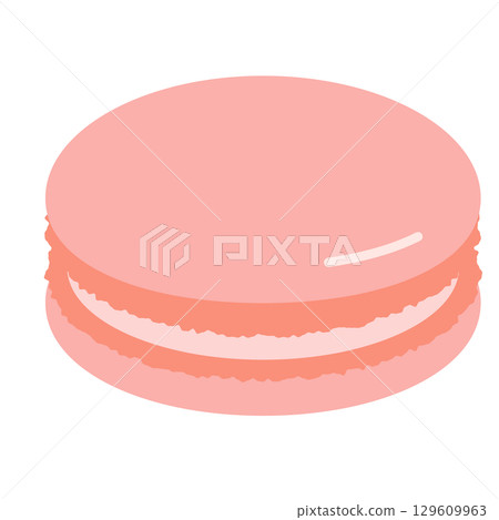 粉紅色杏仁餅的插圖 粉紅色杏仁餅的插圖 129609963