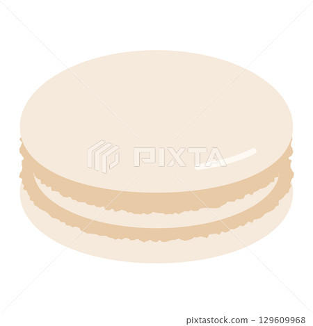 白色馬卡龍插圖 白色馬卡龍插圖 129609968