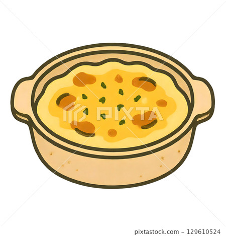 簡單的烤麵包剪影圖標 129610524