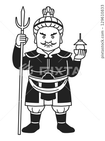 A simple illustration of Bishamonten 129610833