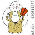 Simple illustration of Hotei 129611279