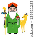 Simple illustration of Jurojin (colorful) 129611283