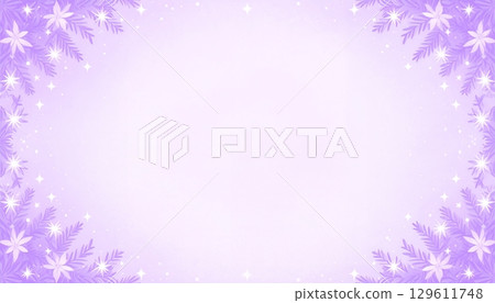 Lavender flower frame with sparkling stars Lavender flower frame with sparkling stars 129611748