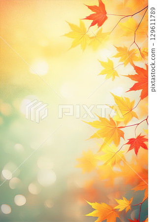 色彩絢麗的秋葉 129611789