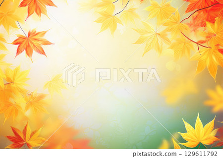 色彩絢麗的秋葉 129611792