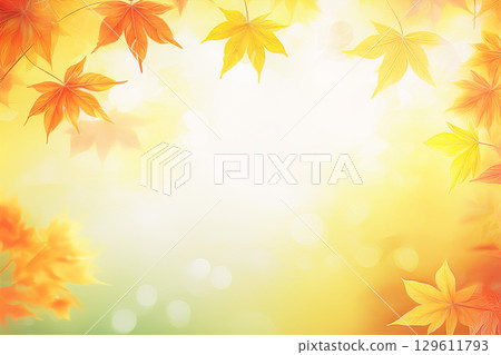 Beautifully colored autumn leaves 129611793