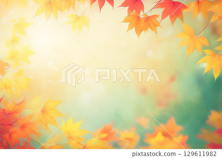 Beautifully colored autumn leaves 129611982