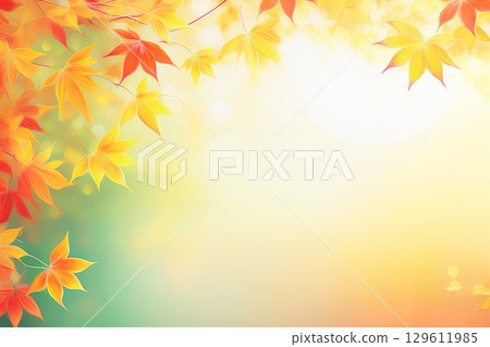 Beautifully colored autumn leaves 129611985