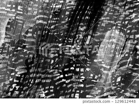 Monochrome rough watercolor texture background 129612448