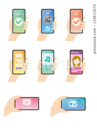 Handset with smartphone 129613070