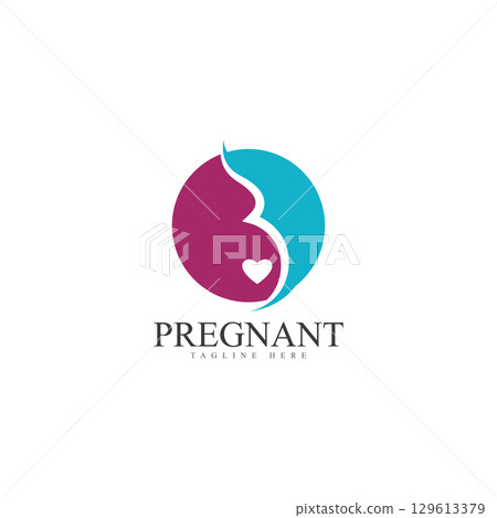 women pregnant logo vector icon template icon women pregnant logo vector icon template icon 129613379