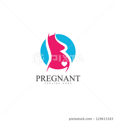 women pregnant logo vector icon template icon women pregnant logo vector icon template icon 129613383